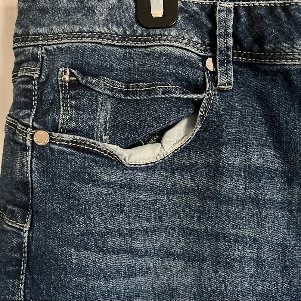 Seven7 Booty Shaper Dark Blue Jean Shorts - Picture 4 of 10